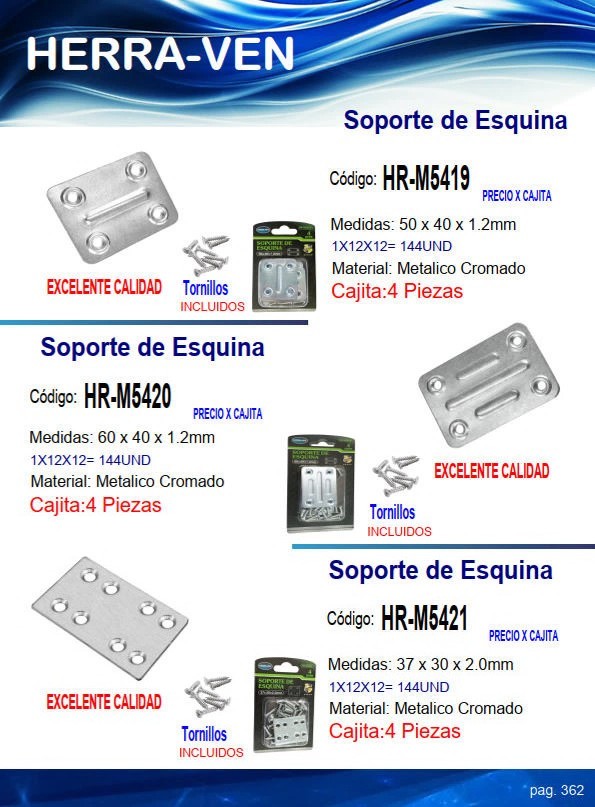 SOPORTE UNION PLANA 3,7X3X0,2 CM - 4UND