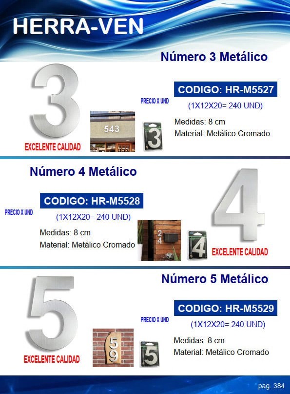 NUMERO 5 METALICO CROMADO - 8CM