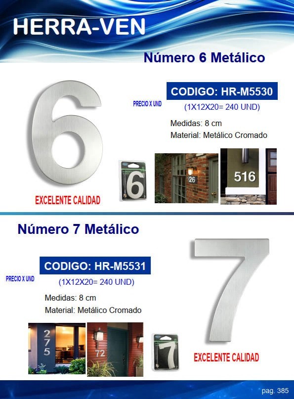 NUMERO 7 METALICO CROMADO - 8CM