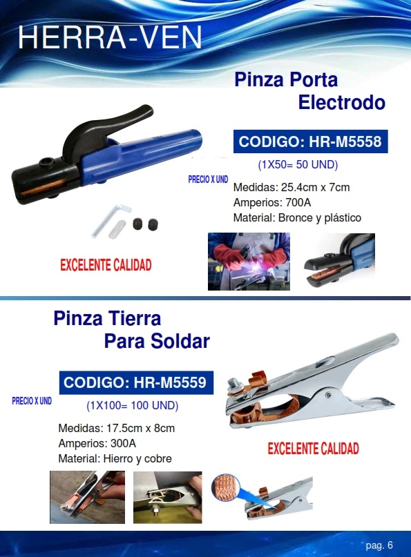 PINZA PORTA ELECTRODO - 700AMP - 25X7CM - BRONCE PLAST