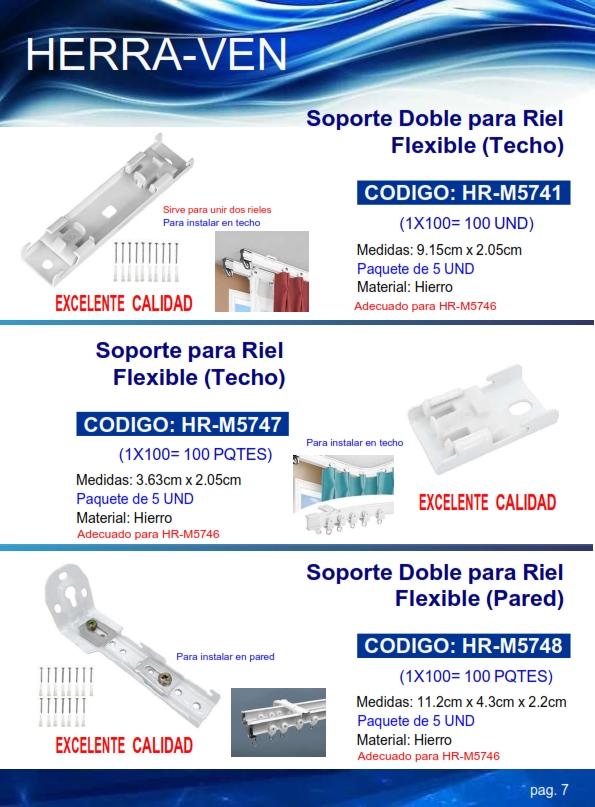 SOPORTE SENC P/RIEL M5746 - (TECHO) - (5 UND) - HIERRO