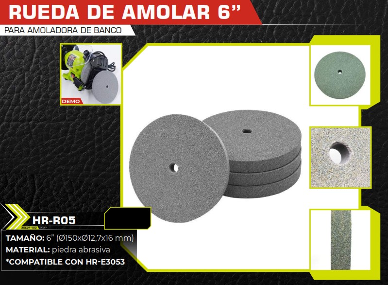 REPUESTO DISCO P/AMOLADORA ELEC D/BANCO (6") HR-E3053