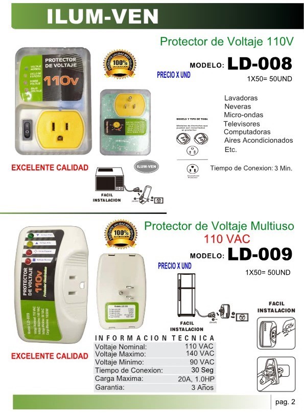 PROTECTOR VOLTAJE 110V 20A (MULTIUSO C/I