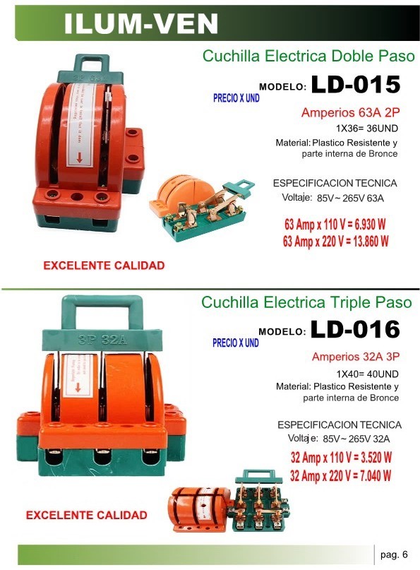 Cuchilla SEG 3 X 32AMP DOBL PASO