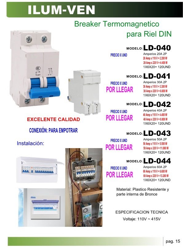 BREAKER 2X20 AMP TERMOMAG