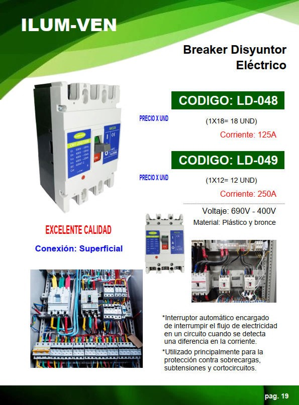 BREAKER DISYUNTOR ELECTRICO 125A