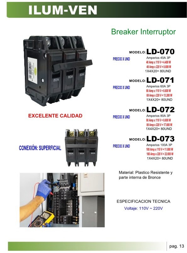BREAKER SUP 3 x 40 AMP THQC