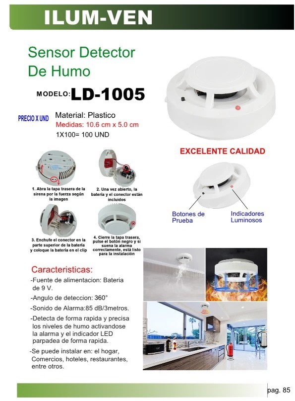 SENSOR DETECTOR  DE HUMO