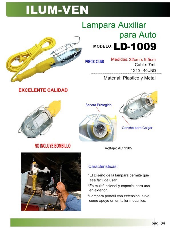 LAMPARA AUXILIAR PARA AUTO