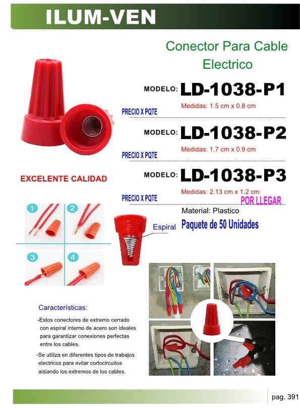 CONEC P/CABLE ELECT 1,5 CM (PQTE 50UND)