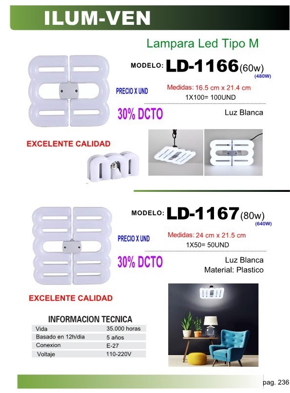 LAMPARA TIPO M 60W