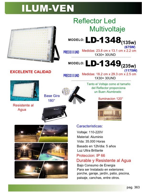 REFLECTOR LED 135W 110-220V