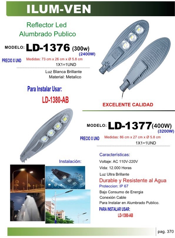 REFLEC ALUM PUB COBRA (400W) IP6786X27X7CM 110V-220V