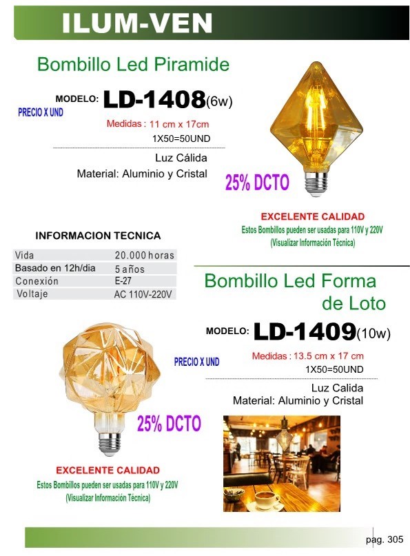 BOMB LED PIRAMIDE (6W)