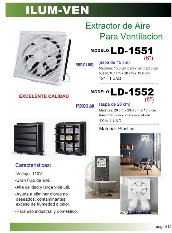 EXTRACT AIRE P/VENTILACION (20 ASPAS)