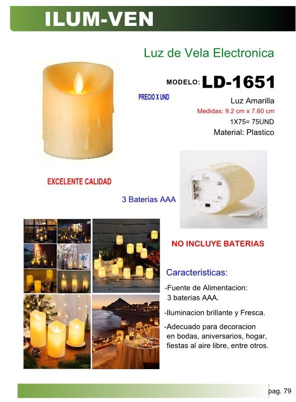 LUZ DE VELA ELECTRONICA