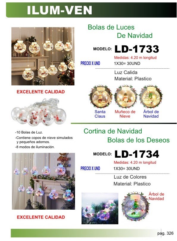 CORTINA DE NAVIDAD BOLAS DE LOS DESEOS