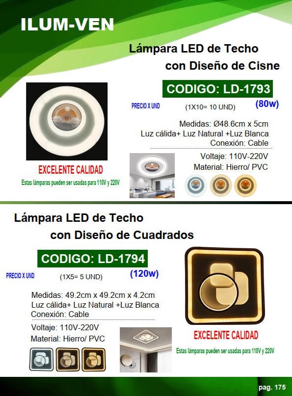 LAMP P/TECHO MODELO CUADRADOS- 120W - 49X49CM - 3 MODO DE LU