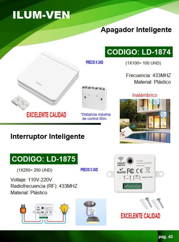 CONTROLADOR SMART 10AMP (REPUESTO) PLAST - 110-220V - 433MHZ