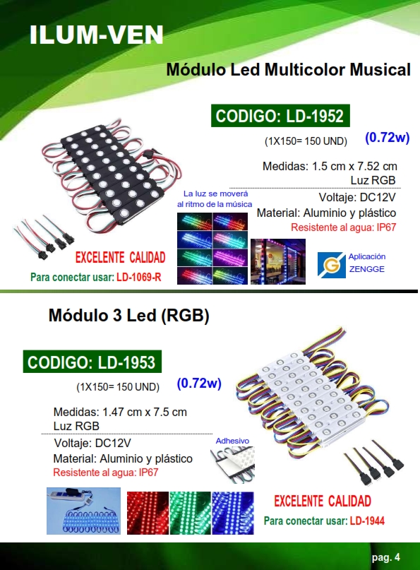 MODULO MUSICAL (RGB) - ADHESIV - 12V - USAR CON 1069-R