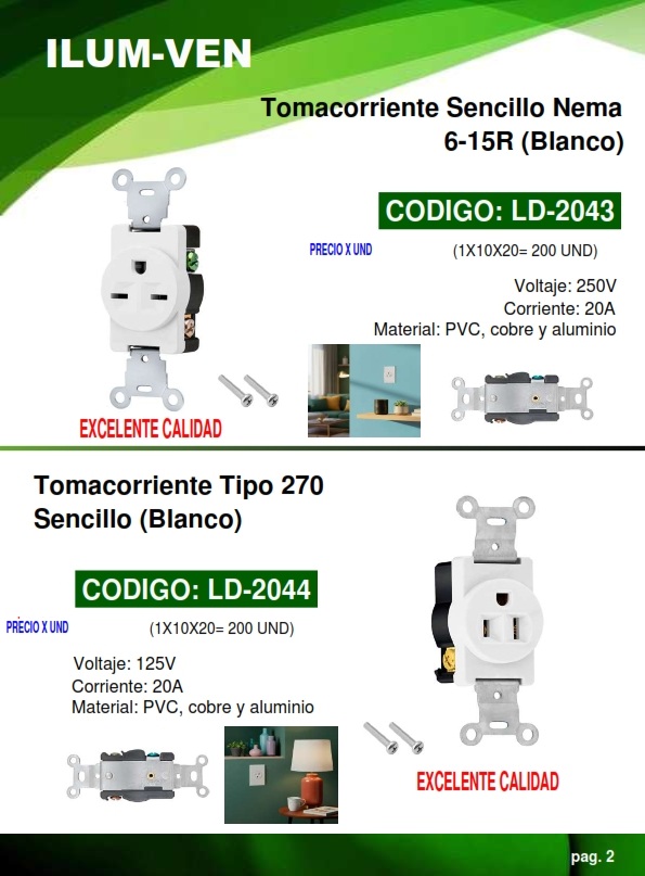 TOMACORR SENC T270 - BLANCO - 10A