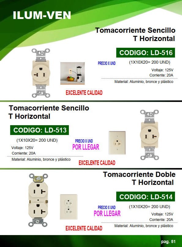 TOMA CORR SENC 20AMP T IZQUIERD HORIZ BEIGE