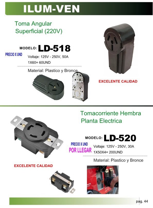 TOMA ANGULAR SUPERFICIAL (220V) 3X50AMP (+LD-517)