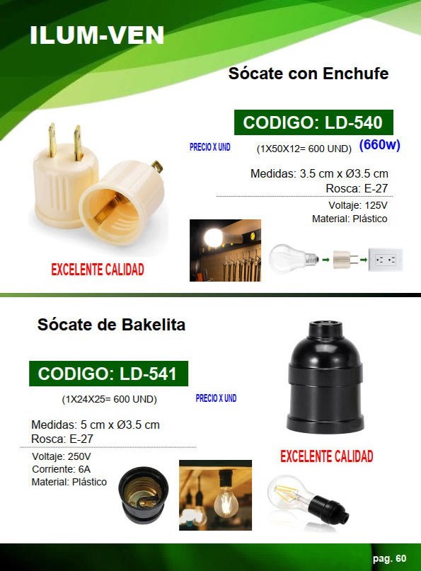 SOCATE BAKELITA E27 P/TORNILLO CROSW