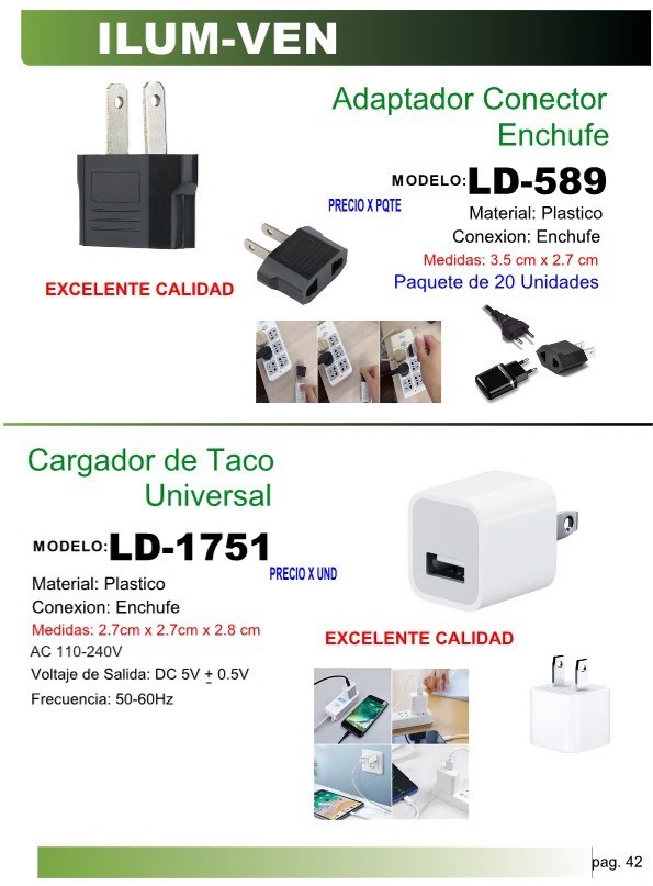 ADAPTADOR CONECTOR ENCHUFE (PQTE 20UND)