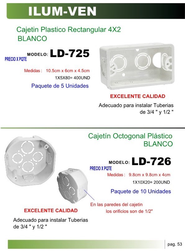 Cajetin OCTAG PLAST (PAQ 10UND)