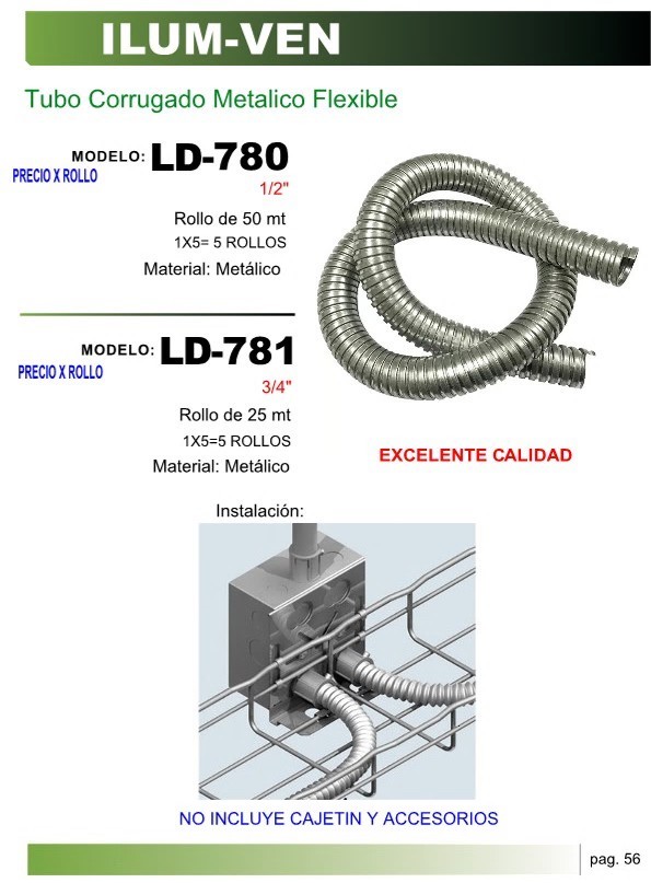 Tubo corrugado FLEX 1/2 x 50mts