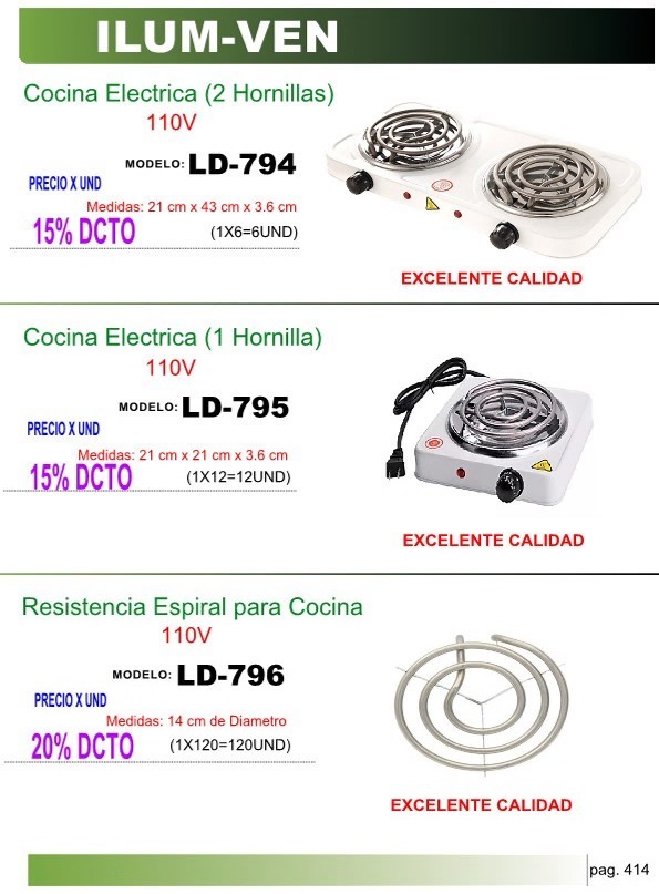 RESISTENCIA ESPIRAL P/COCINA ELECT (110V
