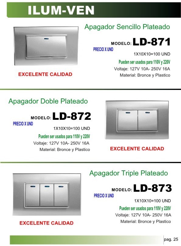 APAGADOR SENCILLO 15A PLATEADO