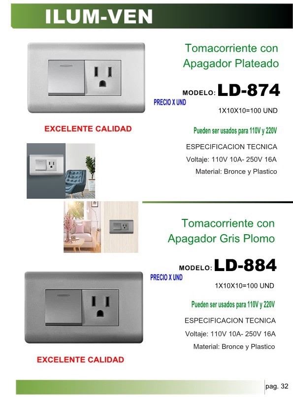 TOMACORRIENTE CON APAGADOR PLATEADO