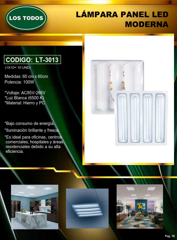PANEL MODERNO EMPOT - 100W - 6500K - 60X60CM - 85-265V